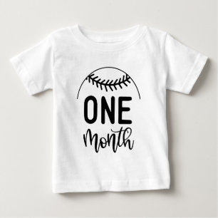 Camiseta De Bebé Hito de bebé de béisbol de un mes -