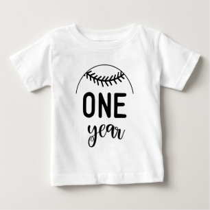 Camiseta De Bebé Hito de béisbol para bebé de un año -