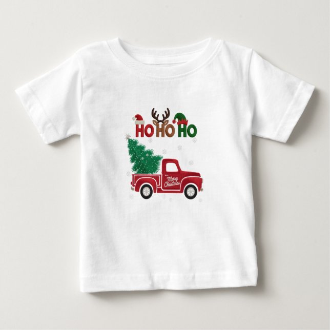Camiseta De Bebé Ho-Ho-Ho Elegant Soft Merry Christmas Party (Anverso)