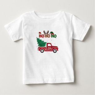 Camiseta De Bebé Ho-Ho-Ho Elegante Fiesta Suave de Navidad