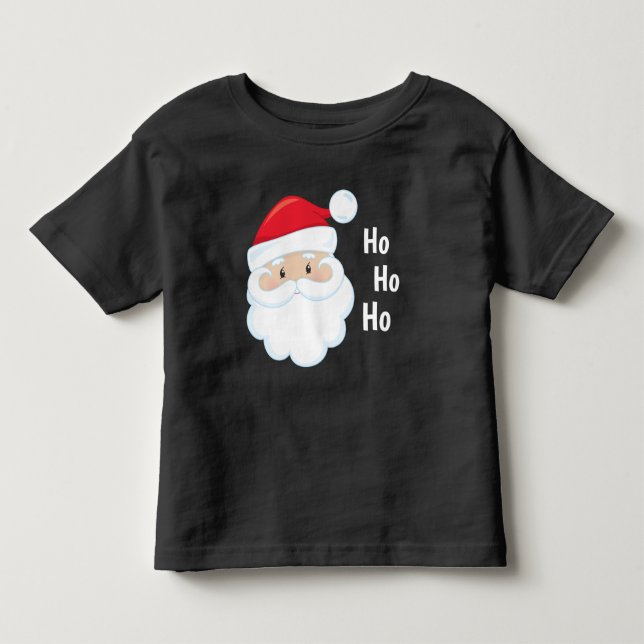 Camiseta De Bebé Ho Ho Ho Ho Santa Face Navidades vacaciones Red Wh (Anverso)