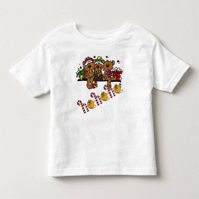 Camiseta De Bebé Ho Ho Ho Ho Teddy Bears (Anverso)