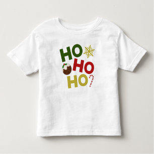 Camiseta De Bebé HO HO + Navidades Pudding, Candy, Snowflake