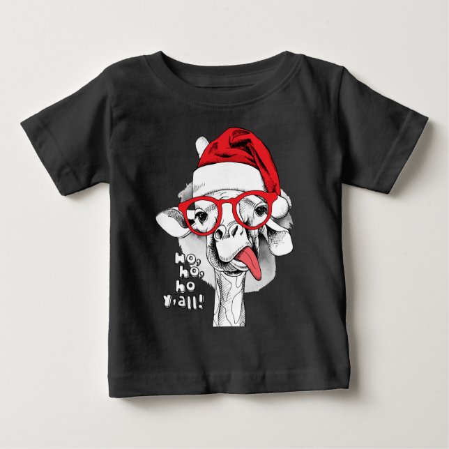 Camiseta De Bebé Ho Ho Y'all Giraffe (Anverso)