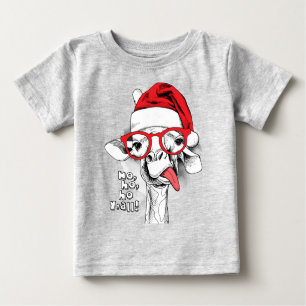 Camiseta De Bebé Ho Ho Y'all Giraffe Baby T-Shirt
