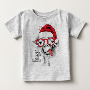 Camiseta De Bebé Ho Ho Y'all Giraffe Baby T-Shirt