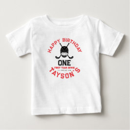 Camiseta De Bebé Hockey First Year Down 1st birthday 