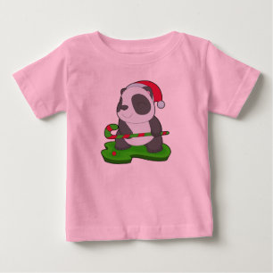 Camiseta De Bebé Hockey Navidades Panda