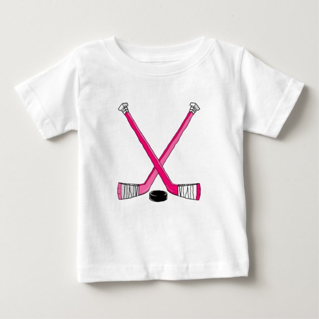 Camiseta De Bebé Hockey rosa (Anverso)