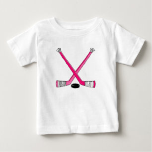 Camiseta De Bebé Hockey rosado