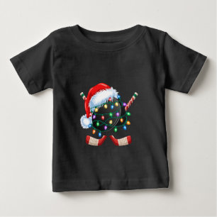 Camiseta De Bebé Hockey sobre hielo Santa Hockey Ball Navidad Depor