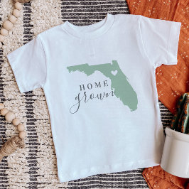 Camiseta De Bebé Hogar cultivado en Florida | Mapa de estado de col