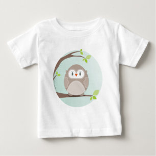Camiseta De Bebé HOGAR DINERO EN CASA :: Lechuza en un árbol 1