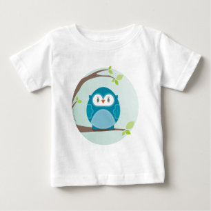 Camiseta De Bebé HOGAR DORMITORIO :: Lechuza en un árbol 5