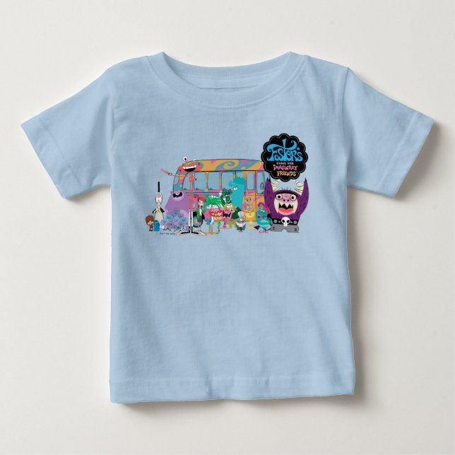 Camiseta De Bebé Hogar Foster para amigos imaginarios | Autobús esc (Anverso)