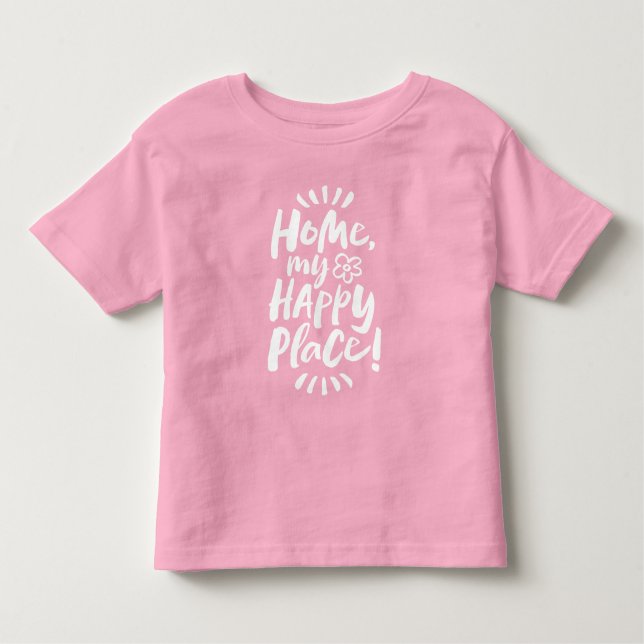 Camiseta De Bebé ¡HOGAR, mi lugar feliz! Acogedor del cuerpo del ho (Anverso)