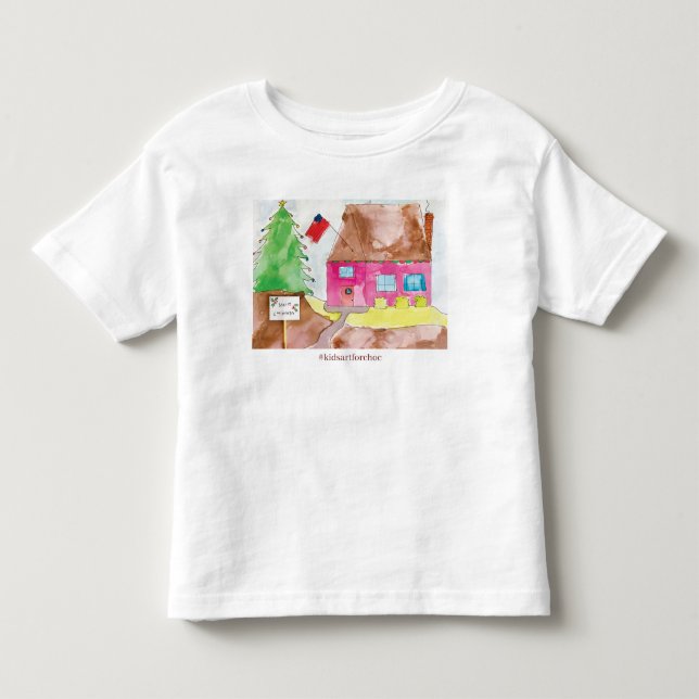 Camiseta De Bebé Hogar por vacaciones - KidsArt para CHOC (Anverso)