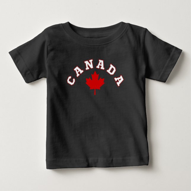 Camiseta De Bebé hoja de arce de Canadá (Anverso)