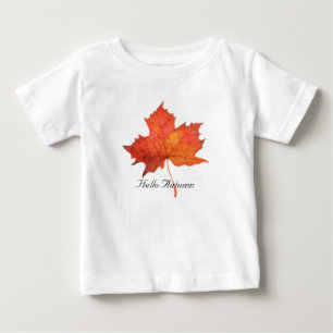 Camiseta De Bebé Hoja de arce de la acuarela
