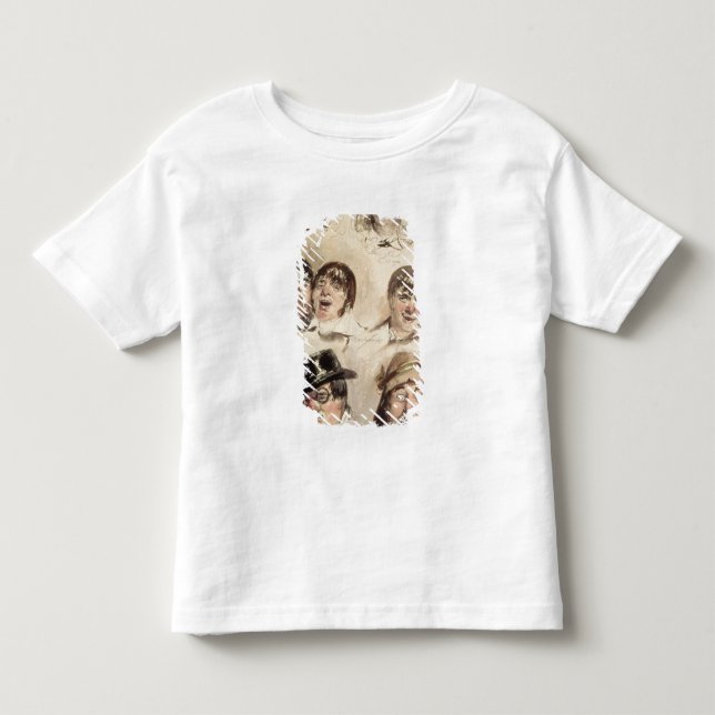 Camiseta De Bebé Hoja de estudios de siete cabezas (Anverso)