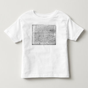 Camiseta De Bebé Hoja manuscrita de la cuenta para el opus de la