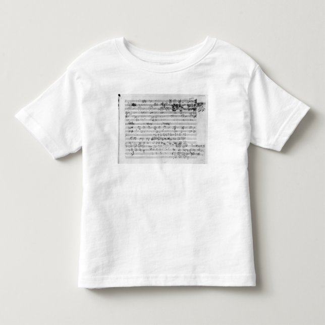 Camiseta De Bebé Hoja manuscrita de la cuenta para el opus del (Anverso)
