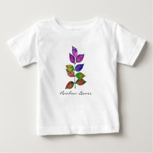 Camiseta De Bebé Hojas de arcoiris acuáticas