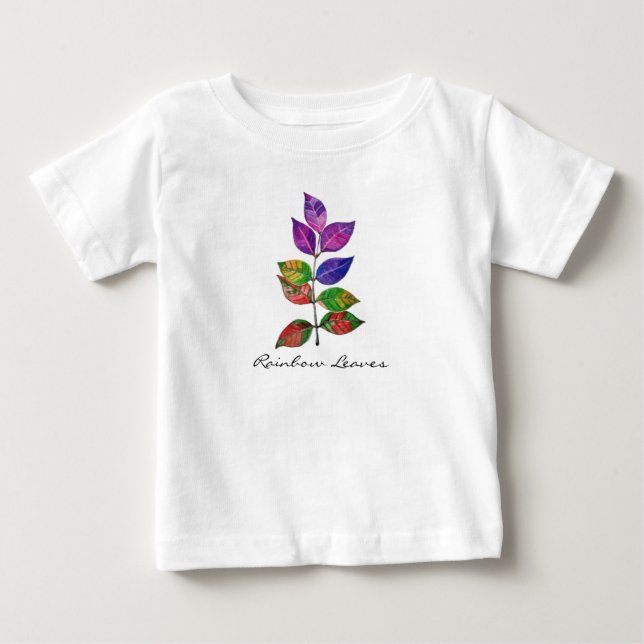 Camiseta De Bebé Hojas de arcoiris acuáticas (Anverso)
