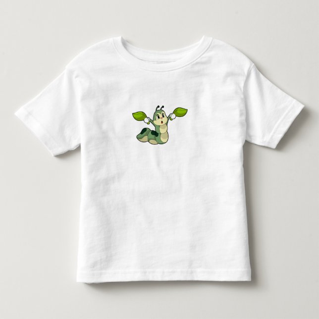 Camiseta De Bebé Hojas de oruga (Anverso)