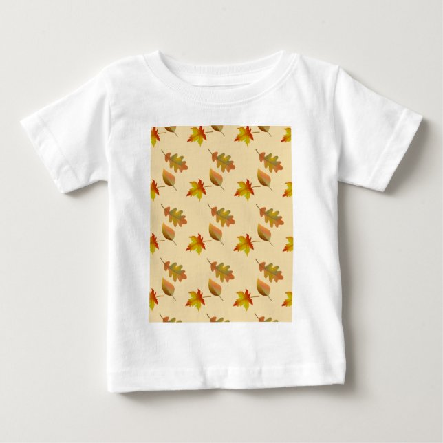 Camiseta De Bebé Hojas de roble acogedoras de arce de otoño (Anverso)