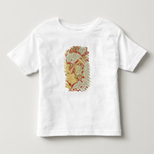Camiseta De Bebé Hojas del Acanthus y color de rosa salvaje en un