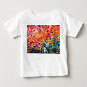 Camiseta De Bebé hojas naranjas