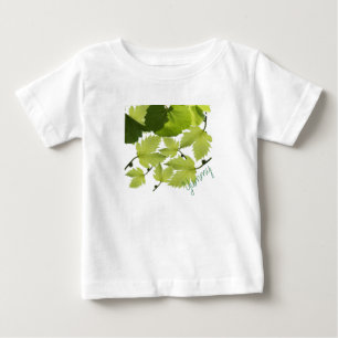 Camiseta De Bebé Hojas Verdes de Parra