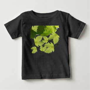 Camiseta De Bebé Hojas verdes de vid de uva