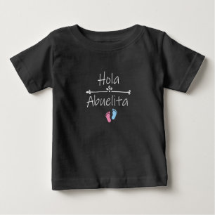 Camiseta De Bebé Hola Abuelita, Abuela bebé, regalo de Revelación d