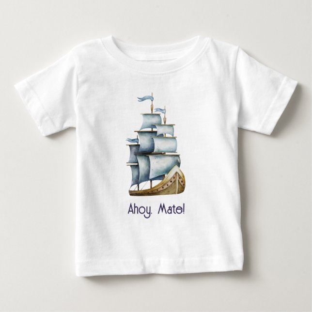 Camiseta De Bebé Hola amigo bebé náutico (Anverso)
