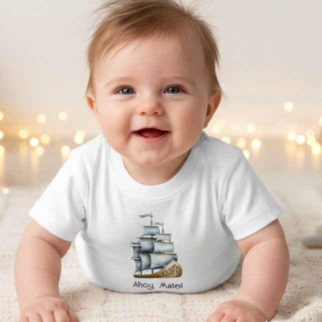 Camiseta De Bebé Hola amigo bebé náutico (Subido por el creador)
