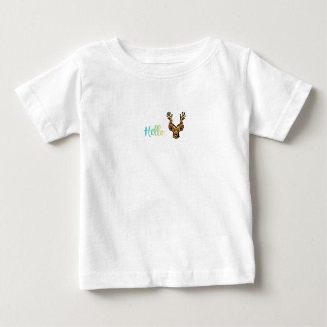Camiseta De Bebé Hola Ciervo (Anverso)