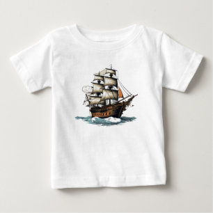 Camiseta De Bebé ¡Hola! Cumpleaños número 8 del barco pirata