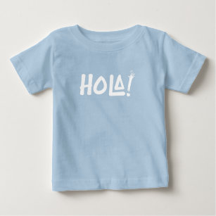 Camiseta De Bebé Hola, España Simple Typography