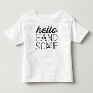 Camiseta De Bebé Hola Guapo - Hombre pequeño con Bigote y Corbatín