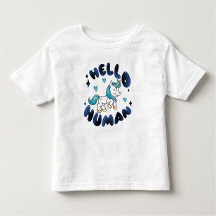 Camiseta De Bebé Hola humana, querida Unicorn
