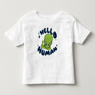 Camiseta De Bebé Hola humano divertido Alien