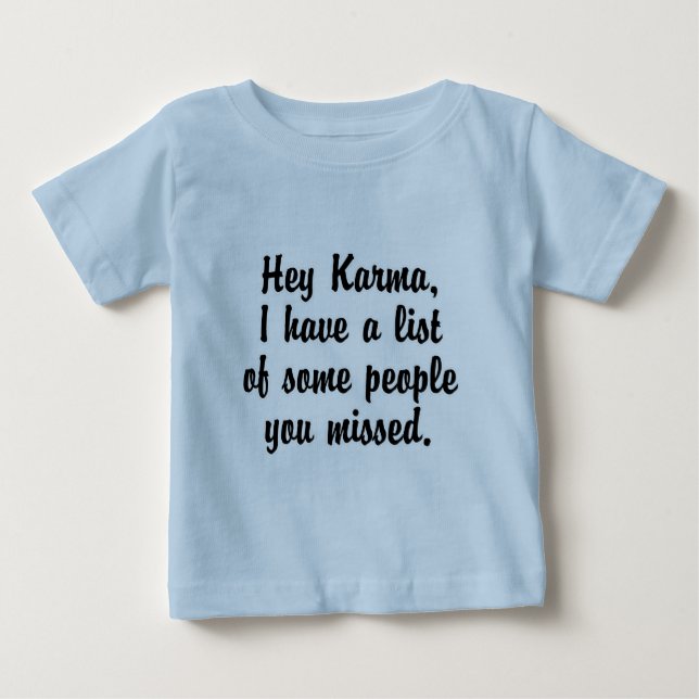 Camiseta De Bebé Hola Karma... (Anverso)