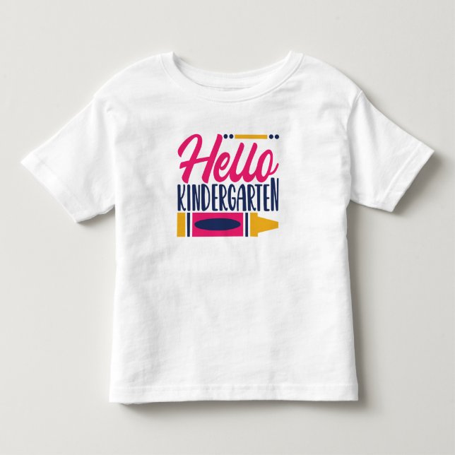Camiseta De Bebé Hola Kindergarten (Anverso)