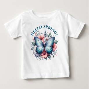 Camiseta De Bebé Hola Mariposa de Primavera-96282
