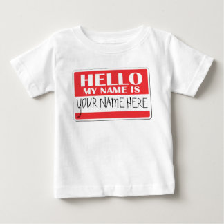 Camiseta De Bebé Hola mi nombre es