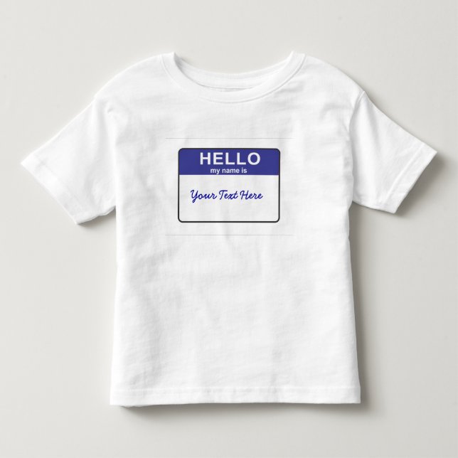Camiseta De Bebé Hola mi nombre es… (Anverso)