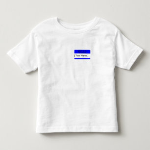 Camiseta De Bebé Hola, mi nombre es... Blue Name Tag Toddler T-shir