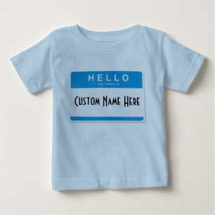 Camiseta De Bebé Hola mi nombre es (el personalizado)
